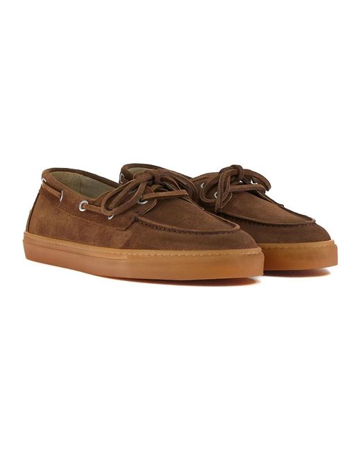 COPENHAGEN Brown Boat Shoes for men