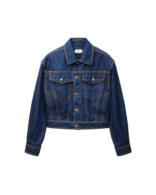 Versace Slim-Fit Denim Blouson Jas in het Blue