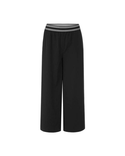 Marc Cain Wide Trousers in het Black