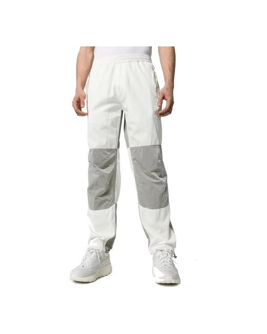 Moncler White Straight Trousers for men