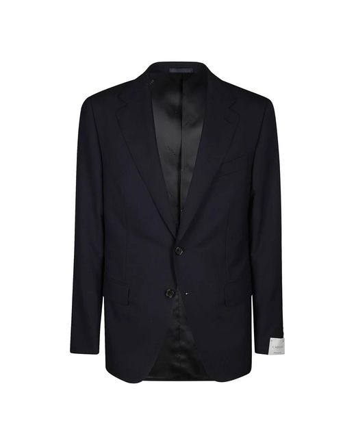 Caruso Blue Single Breasted Suits for men