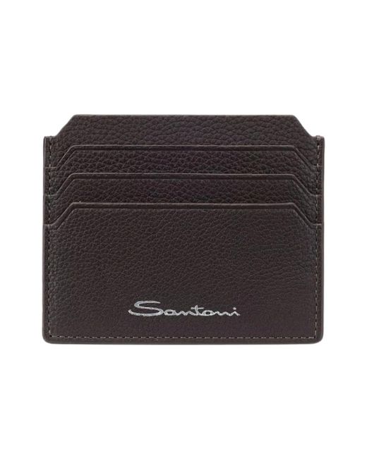 Santoni Black Wallets & Cardholders for men