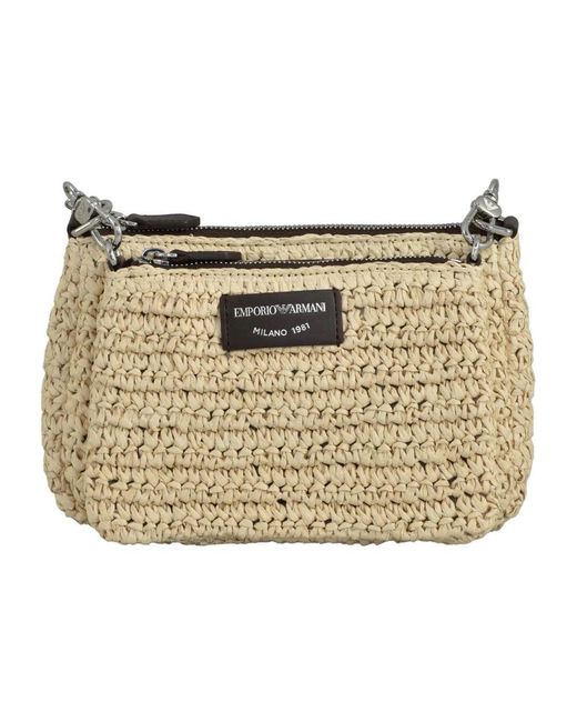 Emporio Armani Metallic Stilvolle tasche aus alternativfasern