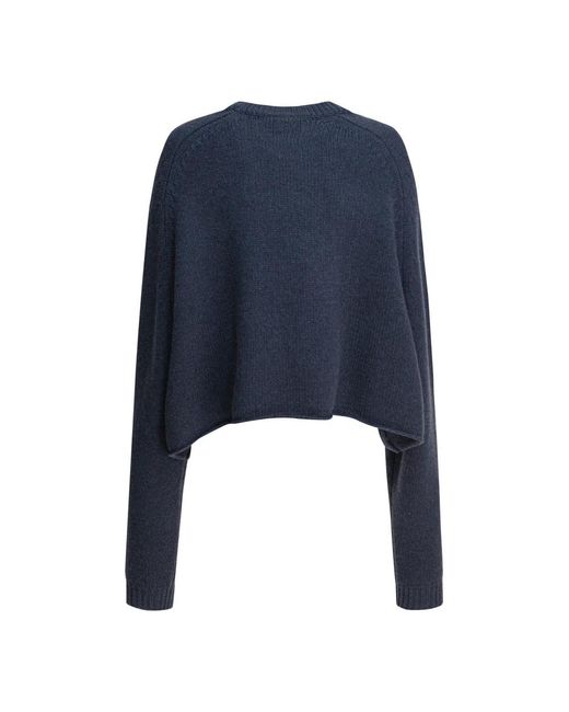 Lisa Yang Blue Blaue Kaschmir-Strick Karine Pullover