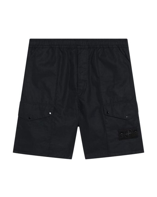 Stone Island Black Casual Shorts for men