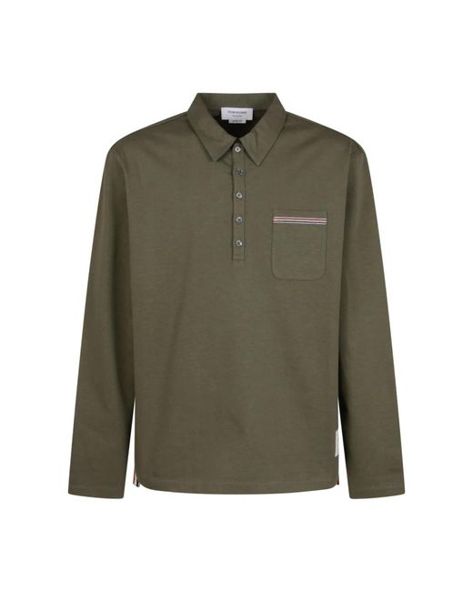 Thom Browne Green Polo Shirts for men
