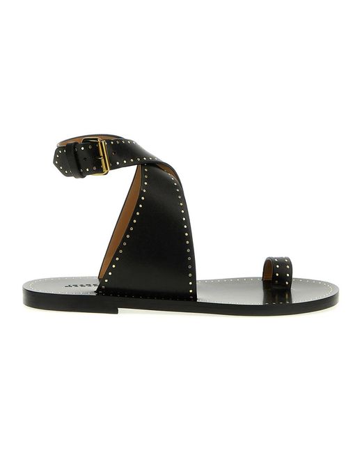 Isabel Marant Black Flat Sandals
