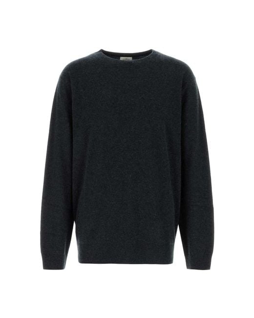 LeKasha Blue Round-Neck Knitwear for men
