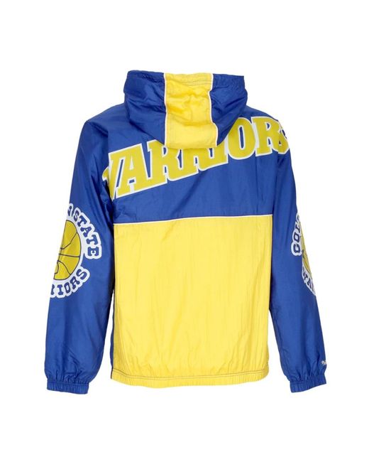 Mitchell & Ness Fitness ,Blauw ,Polyester Nba Team Windjack in het Blue voor heren