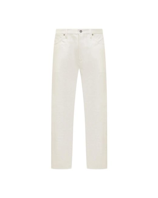 Jil Sander White Straight Jeans for men