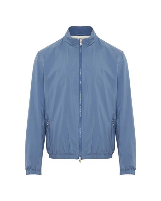 Barba Napoli Blue Rain Jackets for men
