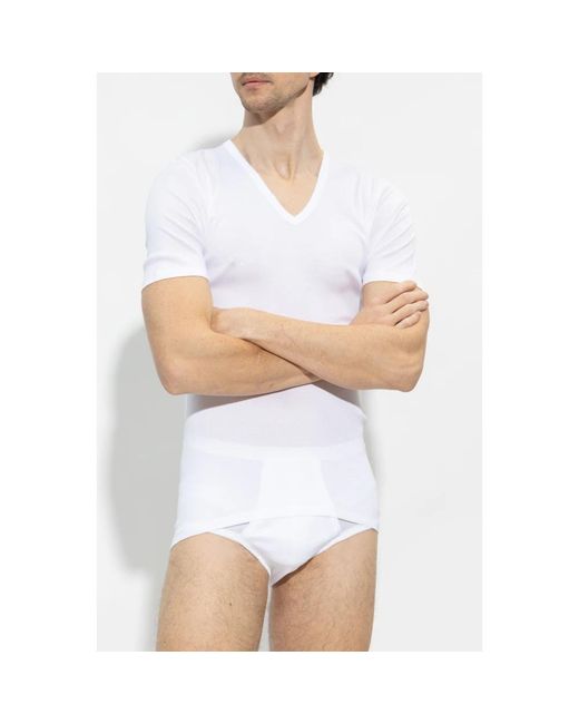 Hanro Tops ,Wit ,Katoen Katoenen T-Shirt in het White voor heren