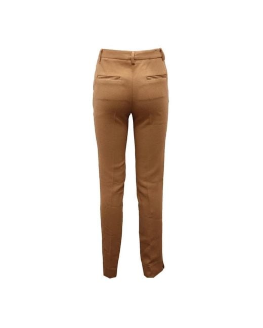 Grifoni Brown Slim-Fit Trousers