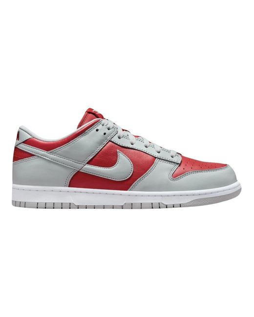Nike Dunk Low Qs Mens Fashion Trainers In Grey Red 8 Uk for Men Lyst