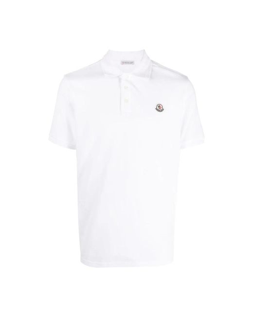 Moncler White Polo Shirts for men