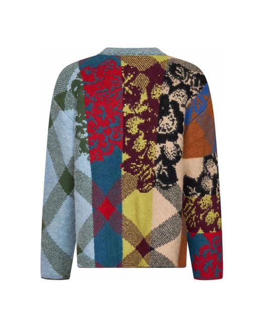 Dries Van Noten Patchwork Wollpullover in Multicolor für Herren