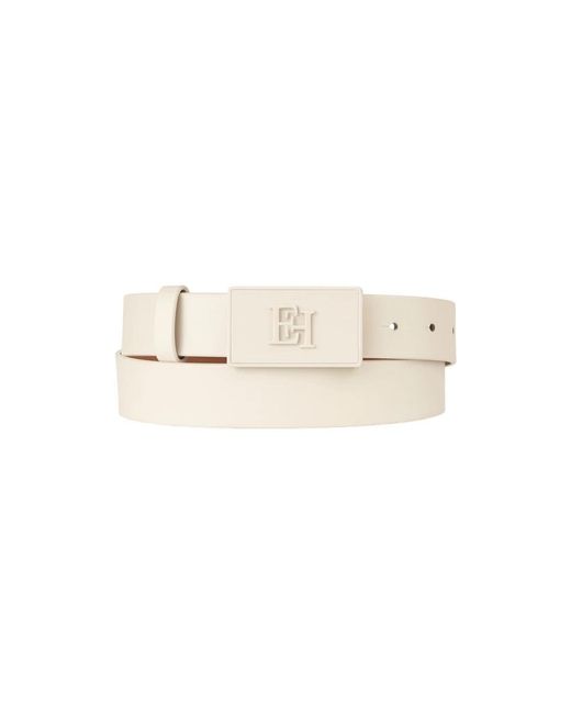 Elisabetta Franchi White Rectangular Buckle Belt