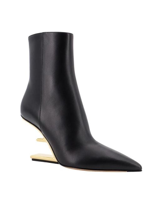 Fendi Black Heeled Boots