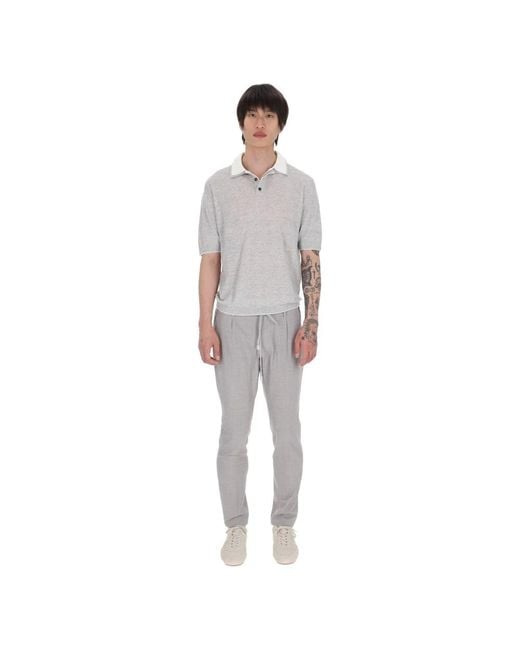 Eleventy Gray Polo Shirts for men