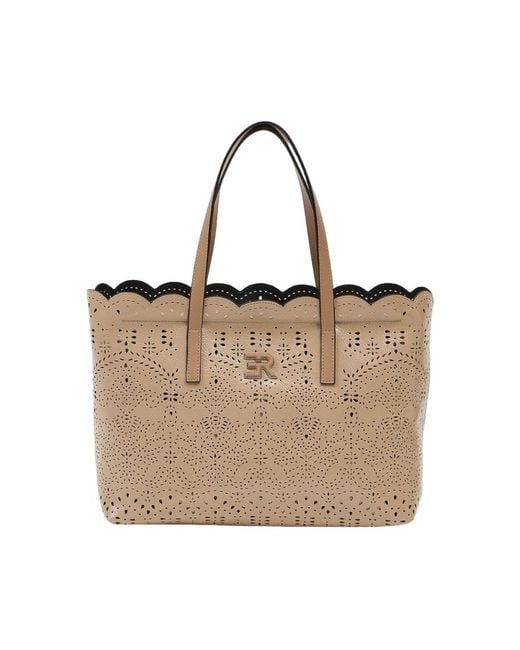 Ermanno Scervino Natural Perforierte Lucid Shopping Bag
