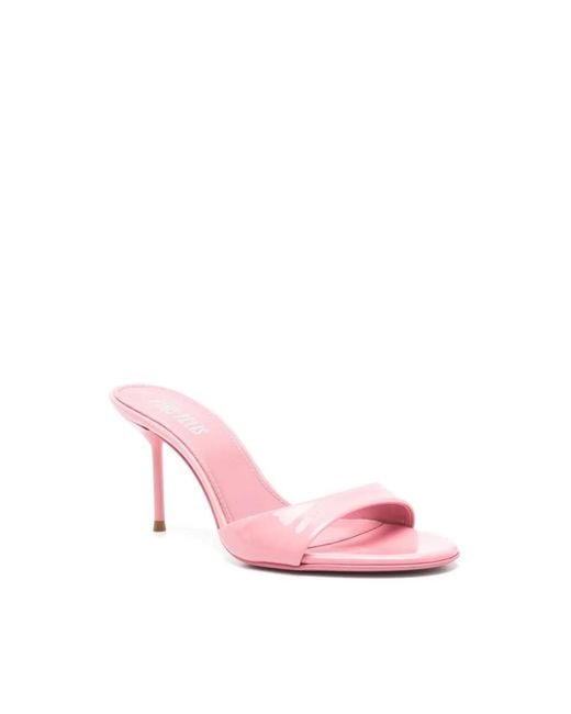 Paris Texas Pink Heeled Mules