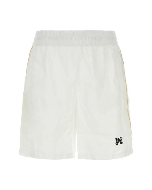 Palm Angels White Casual Shorts for men