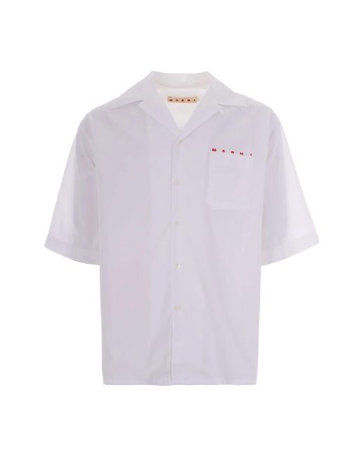Marni Purple Short Sleeve Shirts for men