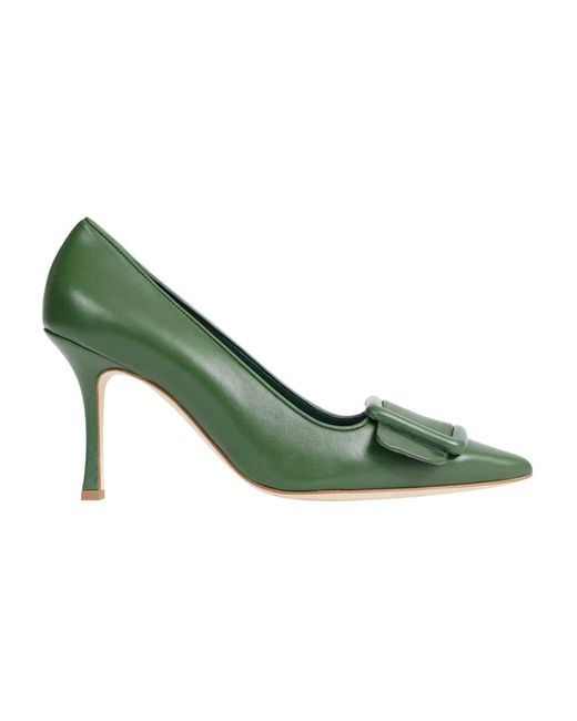 Manolo Blahnik Green Pumps