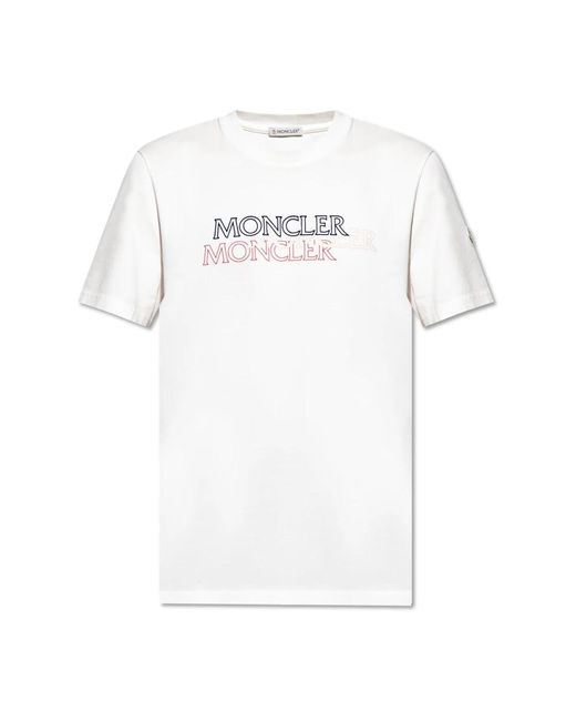 Moncler T-Shirt Mit Aufgedrucktem Logo in White für Herren