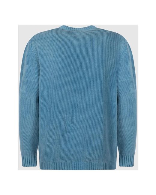 C P Company Iconische Crewneck Sweater Met Lens Logo in het Blue voor heren