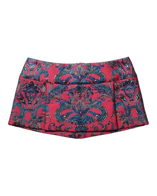 Dolce & Gabbana Red Short Skirts