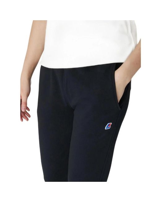 K-Way Broeken ,Zwart ,Comfortabele Zwarte Joggingbroek in het Black