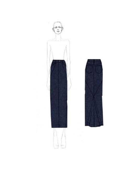 Denim Skirts Givenchy de color Black