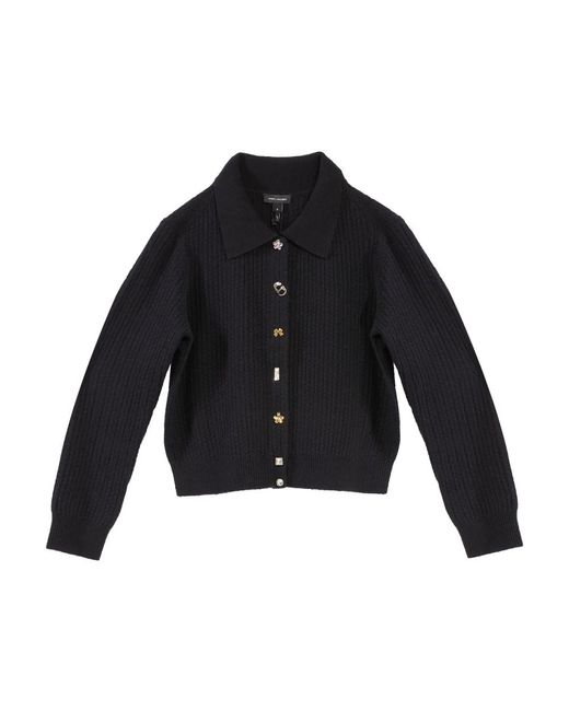 Marc Jacobs Truien & Vesten ,Zwart ,Wol Charm Cableknit Vest in het Blue