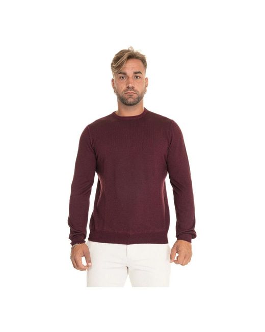 Gran Sasso Purple Round-Neck Knitwear for men