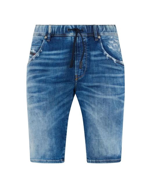 DIESEL Blue Denim Shorts for men
