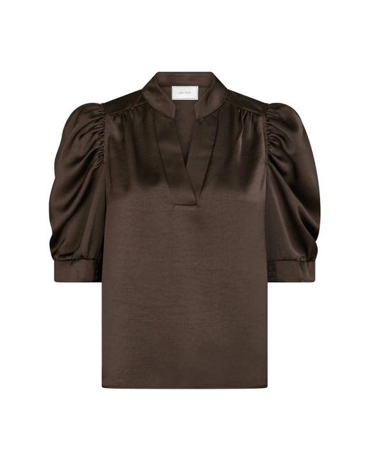 Neo Noir Brown Blouses