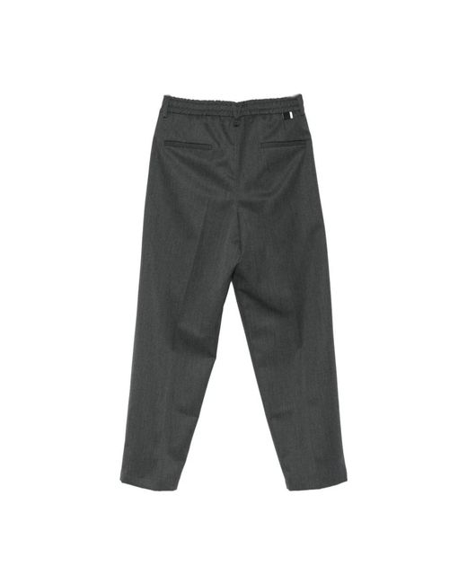 Low Brand Gray Straight Trousers for men