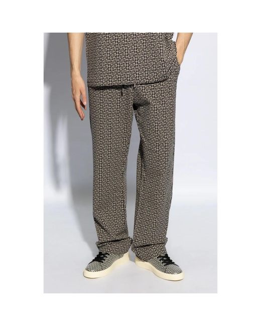 Balmain Sweatpants mit monogramm in Gray für Herren