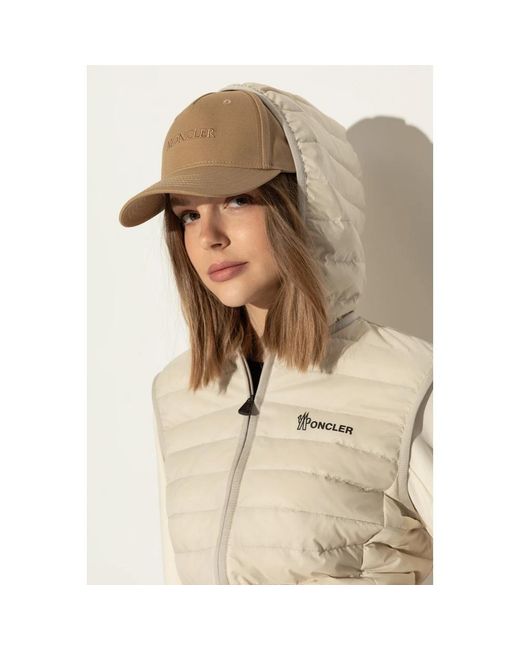 Moncler Accessoires ,Katoen Baseball Cap in het Natural
