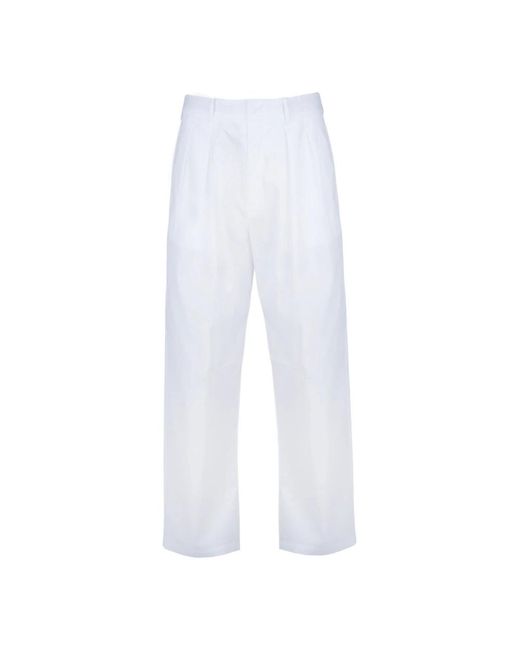 Liviana Conti White Wide Trousers