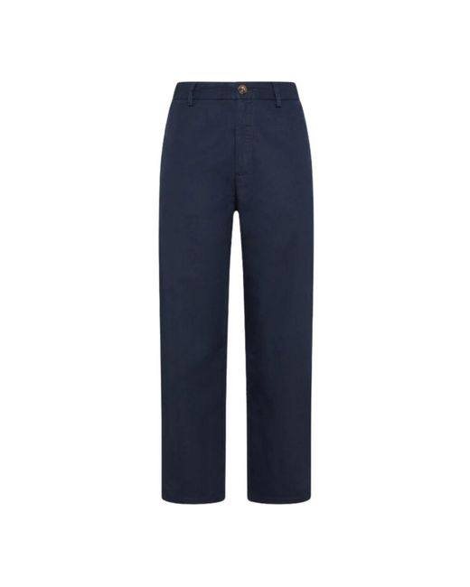 Pantalones anchos de algodón Sun 68 de color Blue
