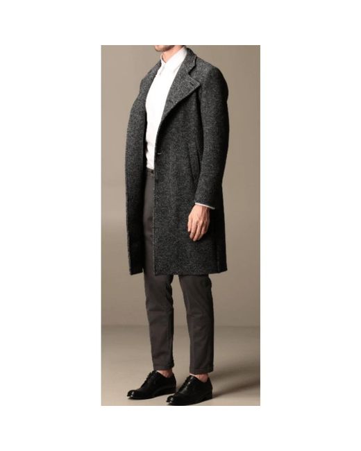 Armani Black Single-Breasted Coats for men