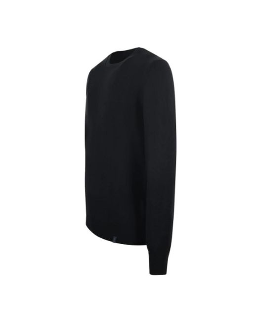 Fay Black Round-Neck Knitwear for men
