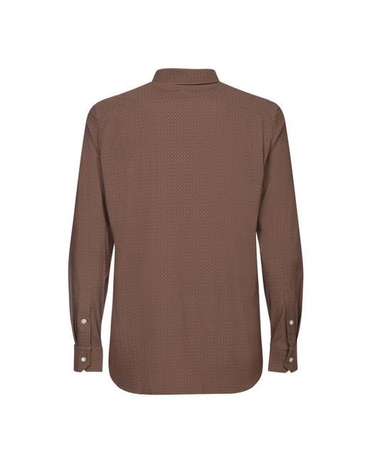 Dell'Oglio Brown Casual Shirts for men