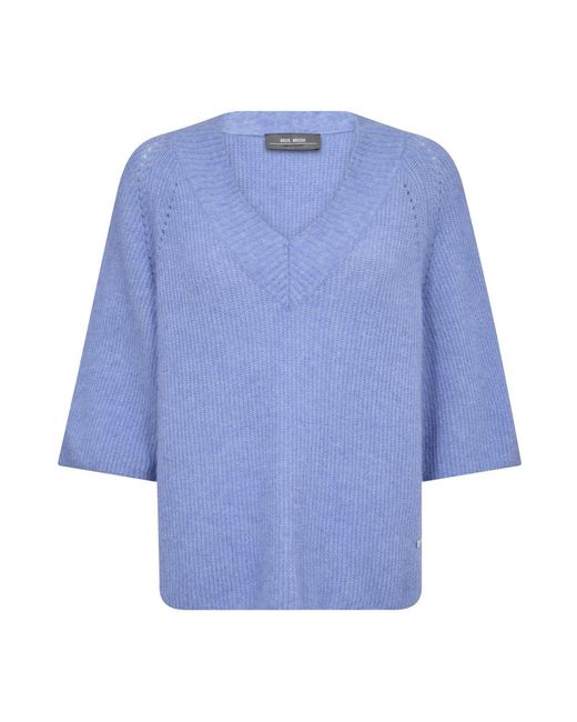 Mos Mosh Blue V-ausschnitt strickpullover hydrangea