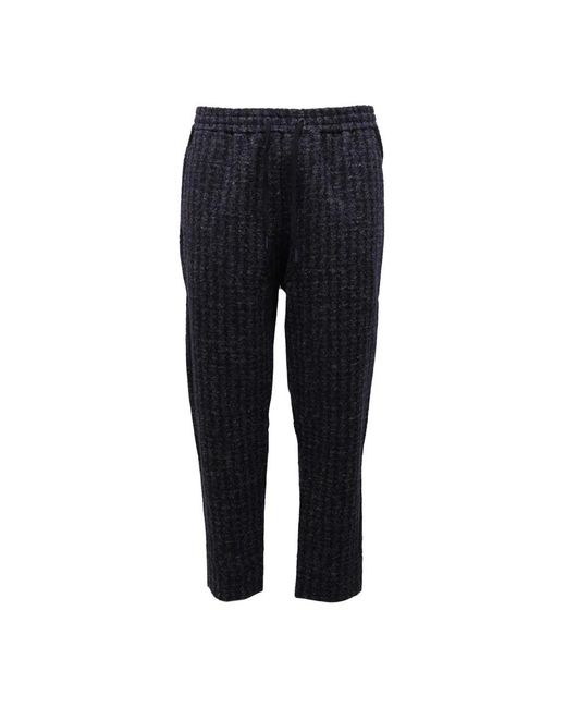 Hōsio Blue Cropped Trousers for men