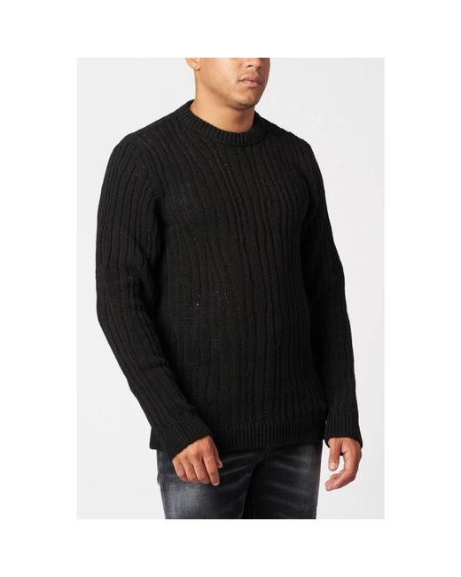 Paolo Pecora Black Round-Neck Knitwear for men