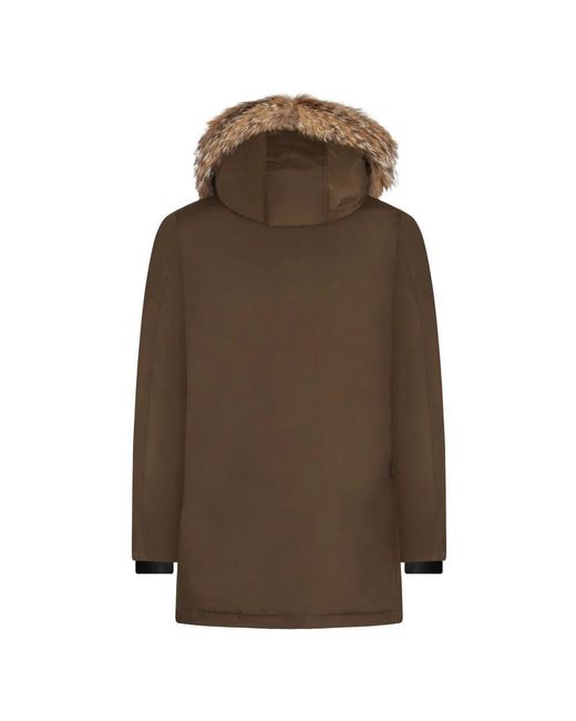 Woolrich Arktischer Parka Mit Abnehmbarem Pelzbesatz in Brown für Herren