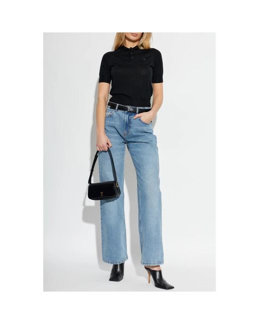 AMI Black V-Neck Knitwear